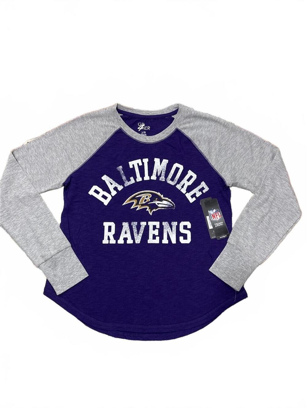 Baltimore Ravens NFL Long Sleeve Raglan Shirt Large